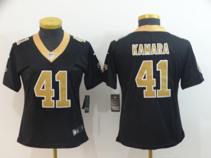 Women New Orleans Saints 41 Kamara Black Nike Vapor Untouchable Limited Player NFL Jerseys